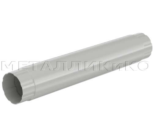 Труба водосточная соединительная D 100 х 1000; оцинкованная 0.5 мм (RAL 9003)