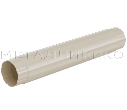Труба водосточная соединительная D 100 х 1000; оцинкованная 0.5 мм (RAL 1015)