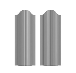 Штакетник П полукруглый 130 х 1500; Оц 0.40 (RAL 7004)