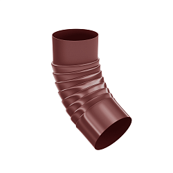 Колено сливное гофрированное D 100; оцинкованное 0.5 мм (RAL 3011)