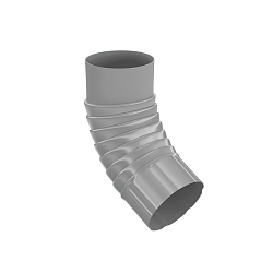 Колено трубы водостока гофрированное D 100; оцинкованное 0.5 мм (RAL 7004)