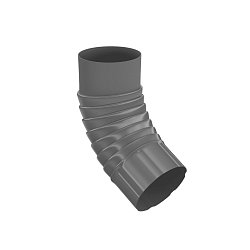 Колено трубы водостока гофрированное D 100; оцинкованное 0.5 мм (RAL 7024)